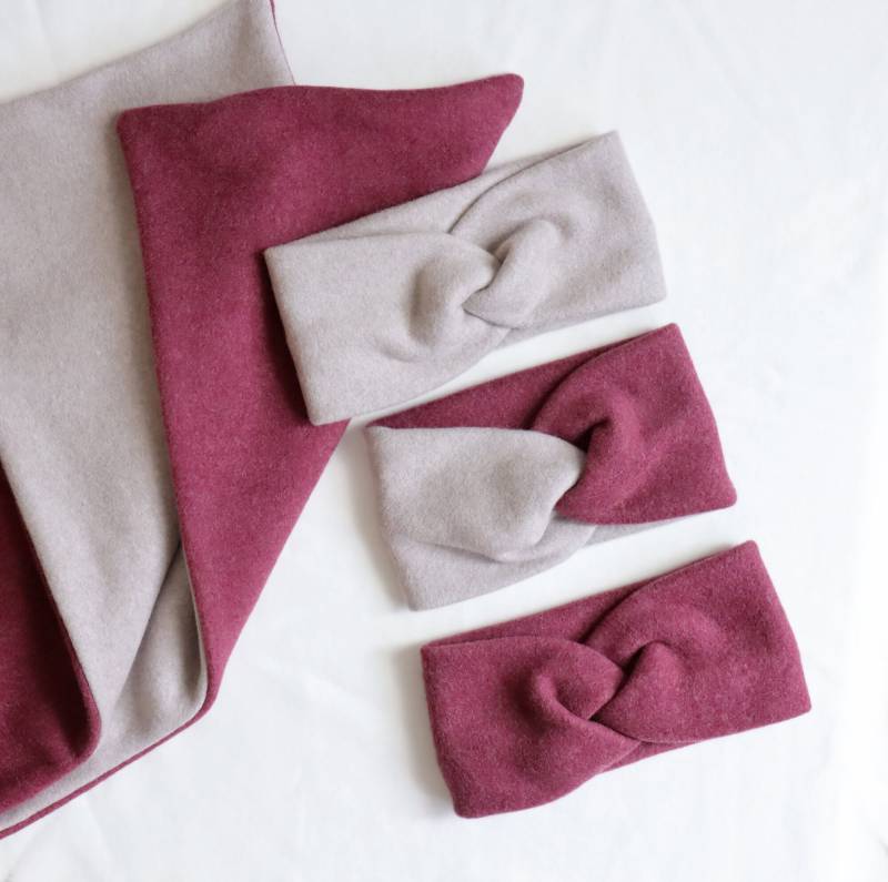 Flauschiges Stirnband 100% Bio Baumwolle Fleece von BerlinKleinod