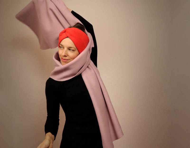 Schal Zum Stirnband 100% Baumwolle Fleece von BerlinKleinod