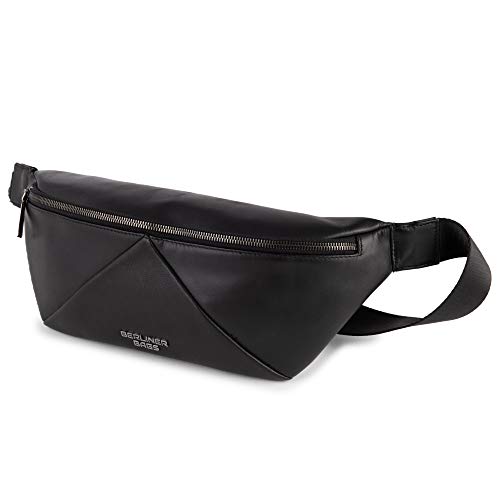 Berliner Bags Premium Bauchtasche Feline aus Leder, Fanny Pack für Damen und Herren - Schwarz von Berliner Bags