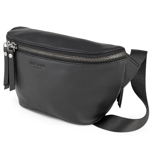 Berliner Bags Premium Bauchtasche aus Leder Noah, Fanny Pack für Damen und Herren - Schwarz von Berliner Bags