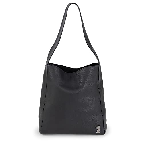 Berliner Bags Shopper Atlanta aus Leder, Damentasche Groß Umhängetasche Hobo Bag Schultertasche Tote - Schwarz von Berliner Bags