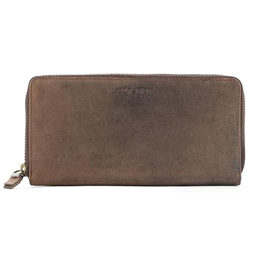 Berliner Bags Vintage Geldbörse Margo, Große Portemonnaie aus Leder, Geldbeutel mit TÜV-geprüftem RFID-Schutz, inkl. Geschenk-Box, für Damen - Braun Berliner Bags Vintage Geldbörse Margo, Große Portemonnaie aus Leder, Geldbeutel mit TÜV-geprüftem RFID-Schutz, inkl. Geschenk-Box, für Damen - Braun von Berliner Bags