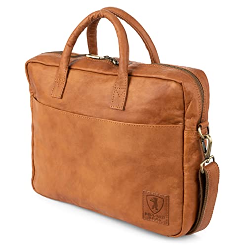 Berliner Bags Vintage Laptoptasche Madrid aus Leder, Aktentasche für Damen Herren - Braun von Berliner Bags