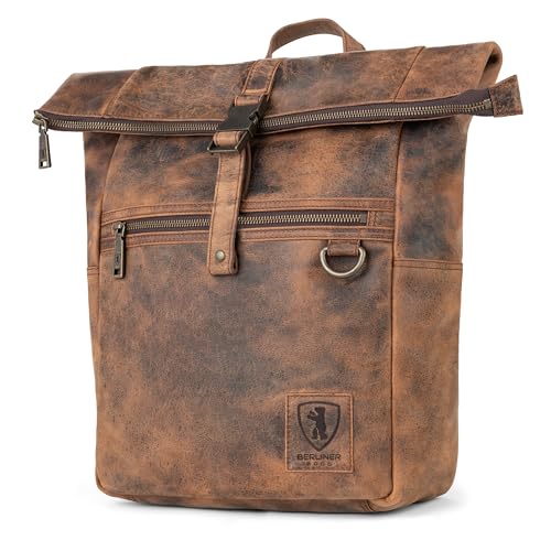Berliner Bags Vintage Rucksack Utrecht aus Leder, Fahrradrucksack mit Laptopfach für Damen und Herren - Braun Berliner Bags Vintage Rucksack Utrecht aus Leder, Fahrradrucksack mit Laptopfach für Damen und Herren - Braun von Berliner Bags