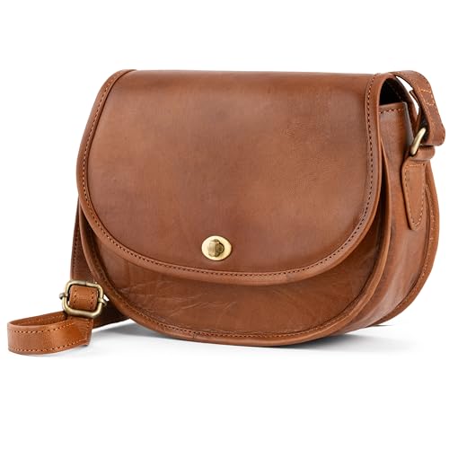 Berliner Bags Vintage Schultertasche Pavia 2.0, Kleine Umhängetasche aus Leder, Handtasche für Frauen - Braun von Berliner Bags