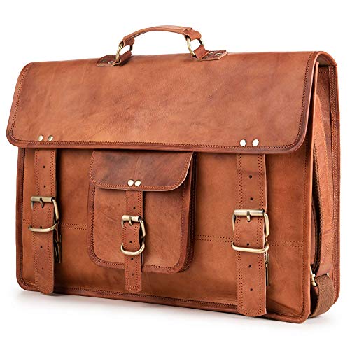 Berliner Bags Vintage Umhängetasche Berlin aus Leder, Messenger Bag mit Laptopfach für Damen und Herren - Braun von Berliner Bags