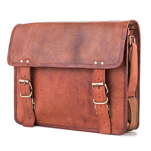 Berliner Bags Vintage Umhängetasche York XL, Messenger Bag mit Laptopfach für Damen Herren - Braun von Berliner Bags