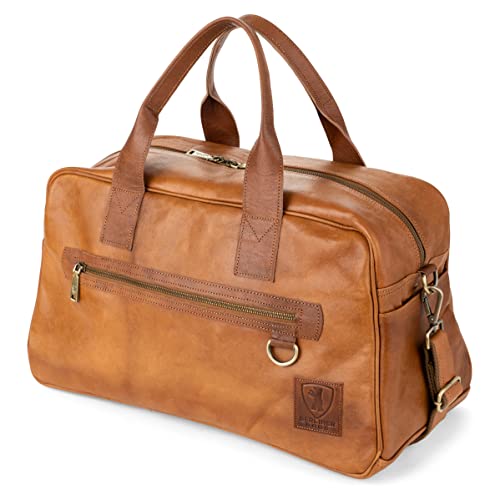 Berliner Bags Vintage Weekender Austin M aus Leder, Reisetasche für Damen und Herren - Braun von Berliner Bags