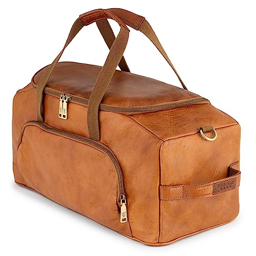 Berliner Bags Vintage Weekender Denver aus Leder, Reisetasche für Damen und Herren - Braun (M) von Berliner Bags