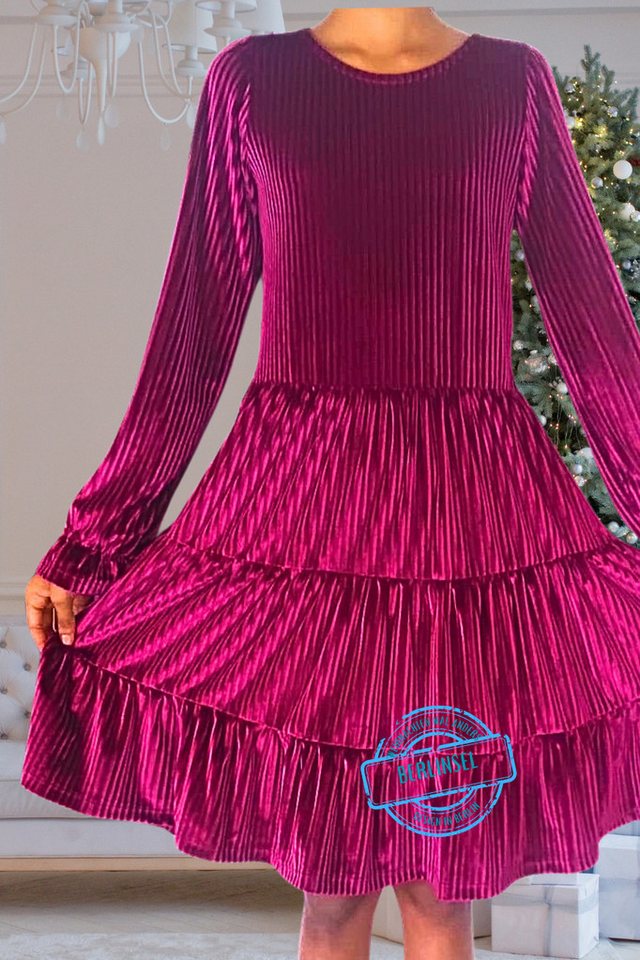 Berlinsel Partykleid Weihnachtskleid Mädchen Festtagskleid Stufenkleid für Weihnachtsfeier, Weihnachtsfoto oder als Weihnachtsgeschenk von Berlinsel