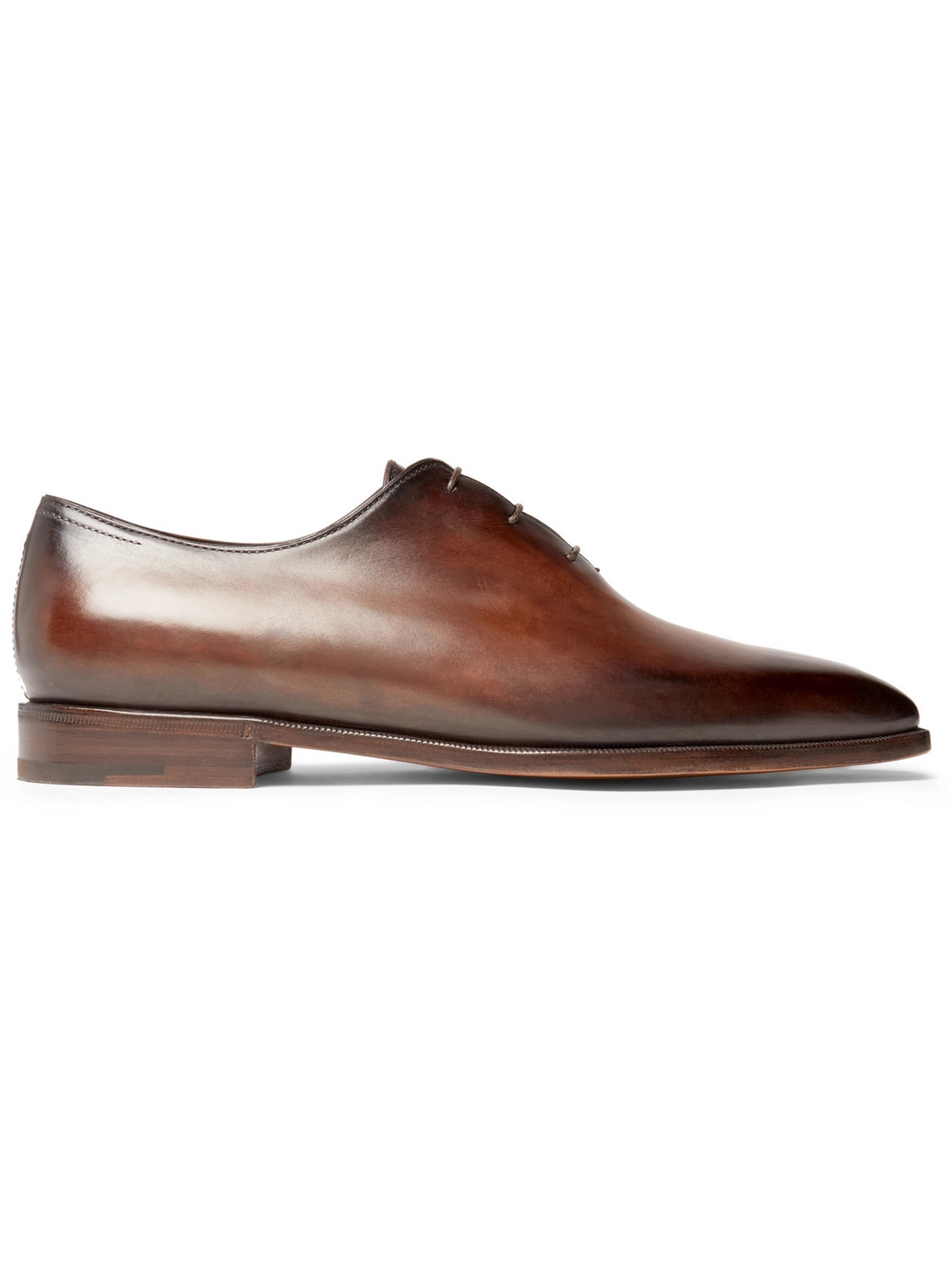 Berluti - Blake Whole-Cut Venezia Leather Oxford Shoes - Men - Brown - UK 8 von Berluti