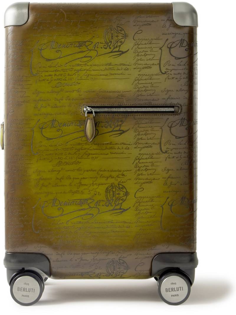 Berluti - Formula 1005 Scritto Venezia Leather Suitcase - Men - Green von Berluti