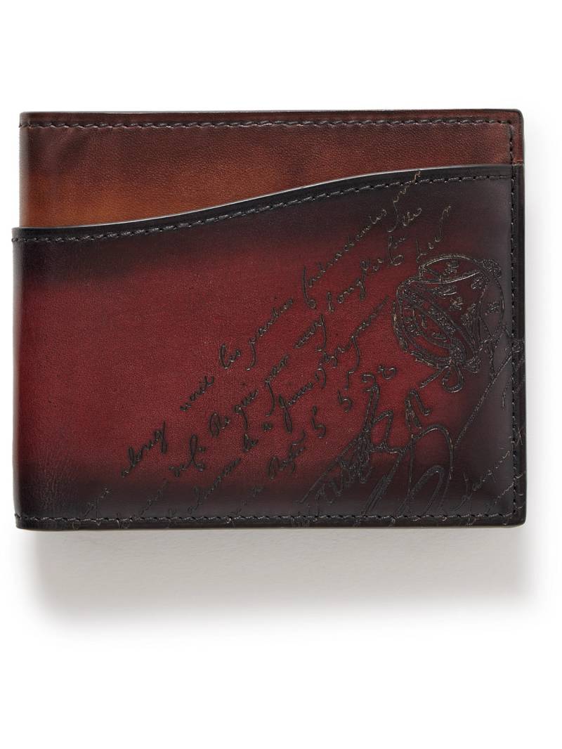 Berluti - Makore Neo Scritto Venezia Leather Billfold Wallet - Men - Brown von Berluti