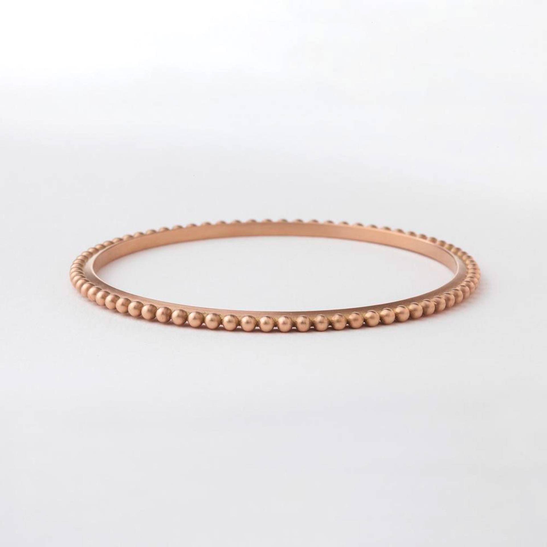 Ball Perlen Armband Armreif 14 Karat Solid Rose Gold Stacking Minimal Ball Perlen Armband Armreif 14 Karat Solid Rose Gold Stacking Minimal von BermanDesigners