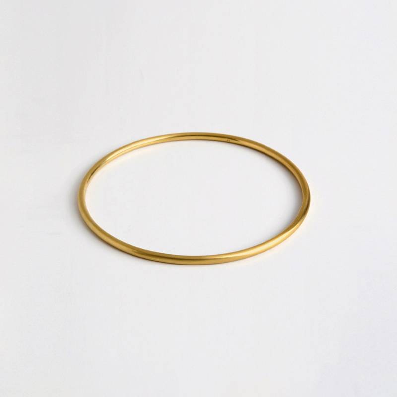 Schlichter Armreif Aus 750Er Gold Dünnes Stapelarmband von BermanDesigners