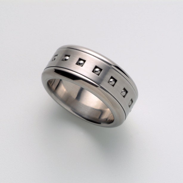 Herren Spinner Ring - Ehering Windows Edelstahl Coole Einfache Für Männer Geschenk Guy Avant Garde Schmuck von BermanDesignersMens