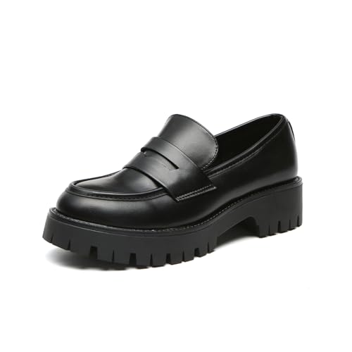 Bernal Damen-Slipper mit breiter Plateausohle, bequeme Slipper, elegante Schuhe, Arbeit, Schule, Party, mit Schnalle, Black Cp Penny, 39 EU Bernal Damen-Slipper mit breiter Plateausohle, bequeme Slipper, elegante Schuhe, Arbeit, Schule, Party, mit Schnalle, Black Cp Penny, 39 EU von Bernal