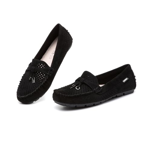 Bernal Loafer für Damen mit Schnalle, bequem, leicht, Penny-Loafers, Business-Casual-Halbschuhe, flache Arbeitsschuhe, rutschfeste Wanderschuhe, Schwarz/L, 37.5 EU Bernal Loafer für Damen mit Schnalle, bequem, leicht, Penny-Loafers, Business-Casual-Halbschuhe, flache Arbeitsschuhe, rutschfeste Wanderschuhe, Schwarz/L, 37.5 EU von Bernal