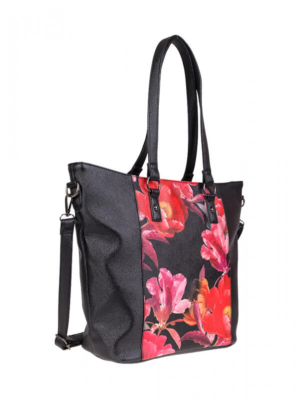 Bernardo Bossi - APC rote Blumen Bernardo Bossi Shopper gemustert Schwarz von Bernardo Bossi