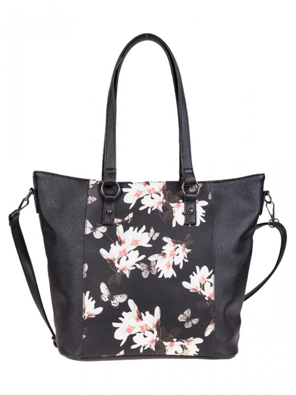 Bernardo Bossi - APC weiße Blumen Bernardo Bossi Shopper gemustert Schwarz von Bernardo Bossi