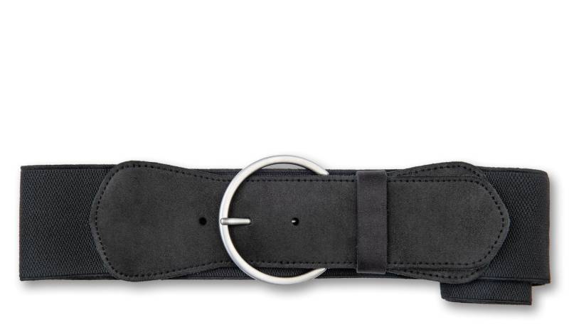 BERND GÖTZ Taillengürtel "Taillengürtel mit Stretch und großer silberner Ringschließe" von Bernd Götz