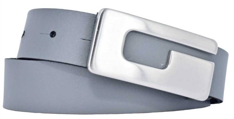 Bernd Götz 3cm Damen Softleder Koppelgürtel grau von Bernd Götz