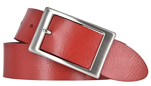 Bernd Götz Damen Leder Gürtel 35 mm rot Nappaleder kürzbar Damengürtel (110 cm) von Bernd Götz