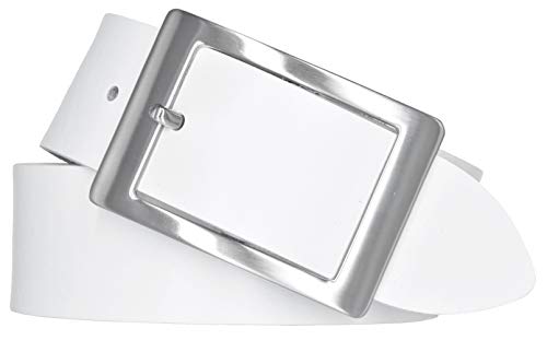 Bernd Götz Damen Leder Gürtel 40 mm weiss Nappaleder kürzbar Damengürtel (95, Weiß) von Bernd Götz