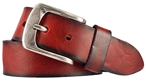 Bernd Götz Damengürtel Walkledergürtel geprägt Rot 402187-0055 Jeansgürtel Leder Gürtel Ledergürtel 85 cm von Bernd Götz