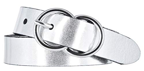 Bernd Götz Gürtel Damen Leder 20 mm Nappaleder Damengürtel schmal (Silber, 100) von Bernd Götz