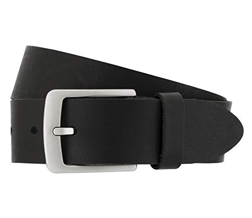 Bernd Götz Herren Leder Gürtel 35 mm Ledergürtel Jeansgürtel Herrengürtel kürzbar (100 cm, Schwarz) von Bernd Götz