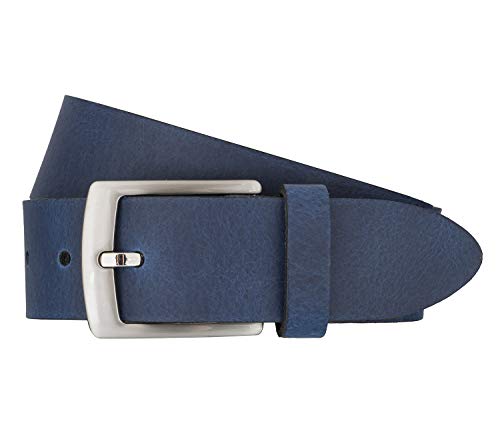 Bernd Götz Herren Leder Gürtel 35 mm Ledergürtel Jeansgürtel Herrengürtel kürzbar (105 cm, Blau) von Bernd Götz