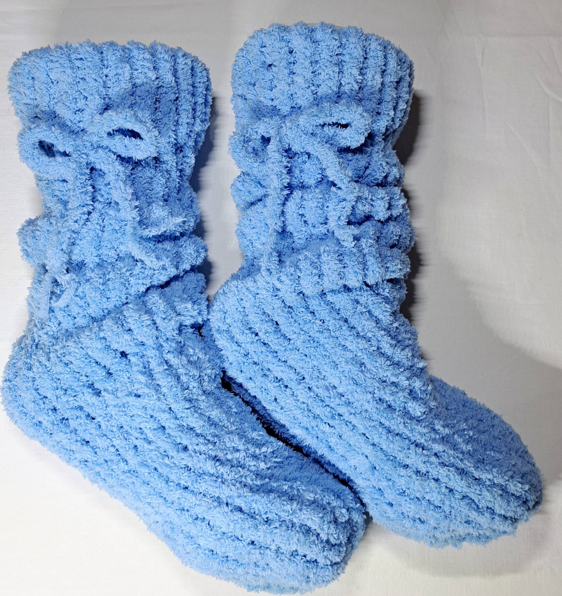 Bettsocken, Hellblau, Gestrickt Für Damen, 50 cm Lang, Kuschlig von Berndstrickt
