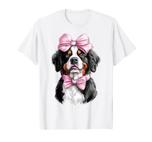 Kokette Schleife Berner Sennenhund Mama Rosa Schleife Mädchen T-Shirt Kokette Schleife Berner Sennenhund Mama Rosa Schleife Mädchen T-Shirt von Bernese Mountain Coquette Aesthetic Women Clothing