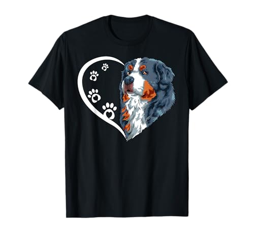 Berner Sennenhund T-Shirts für Frauen Mädchen Kinder Herz T-Shirt von Bernese Mountain Dog T Shirt & Tees Co