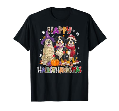 Berner Sennenhunde Weihnachten Halloween Männer Frauen Kinder T-Shirt Berner Sennenhunde Weihnachten Halloween Männer Frauen Kinder T-Shirt von Bernese Mountain Happy Hallothankmas Christmas Dog
