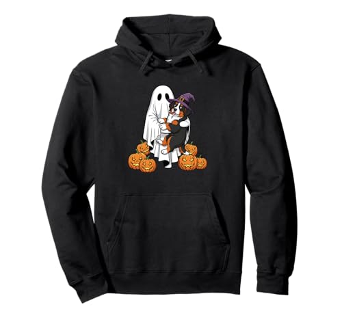Ghost Berner Moutain Kürbis Halloween Kinder Herren Damen Pullover Hoodie von Bernese Moutain Lovers Halloween Outfits Boy Girl