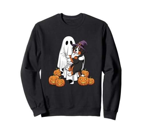 Ghost Berner Moutain Kürbis Halloween Kinder Herren Damen Sweatshirt von Bernese Moutain Lovers Halloween Outfits Boy Girl