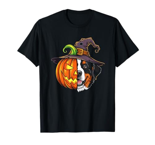 Berner Moutain Kürbis Jack O Laterne Halloween Kinder Herren T-Shirt von Bernese Moutain Lovers Halloween Pumpkin Outfits