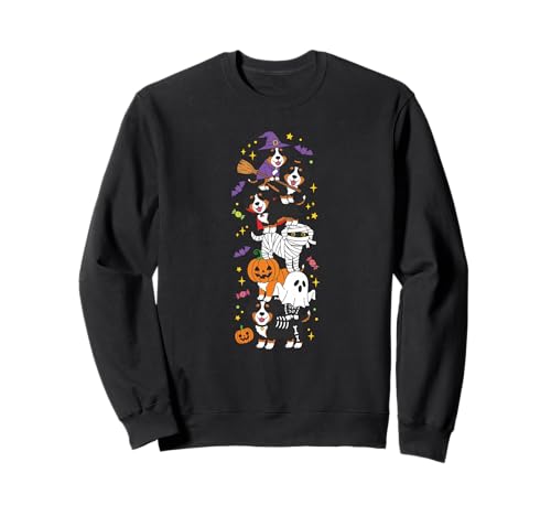 Berner Berghund Vampir Geist Halloween Kinder Herren Damen Sweatshirt von Bernese Moutain Lovers Halloween Skeleton Outfits