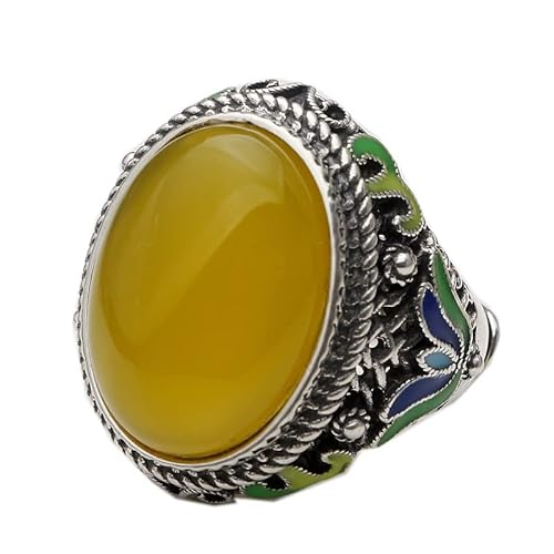 Bernice Funk Chinesischer Stil Ring Schmuck S925 Sterling Silber Ring Vergoldet Verfahren Weiblich Silber Emaille Blume Pfingstrose Chalcedon Chorus Ring Korindonecalcedon Gelb Bernice Funk Chinesischer Stil Ring Schmuck S925 Sterling Silber Ring Vergoldet Verfahren Weiblich Silber Emaille Blume Pfingstrose Chalcedon Chorus Ring Korindonecalcedon Gelb von Bernice Funk