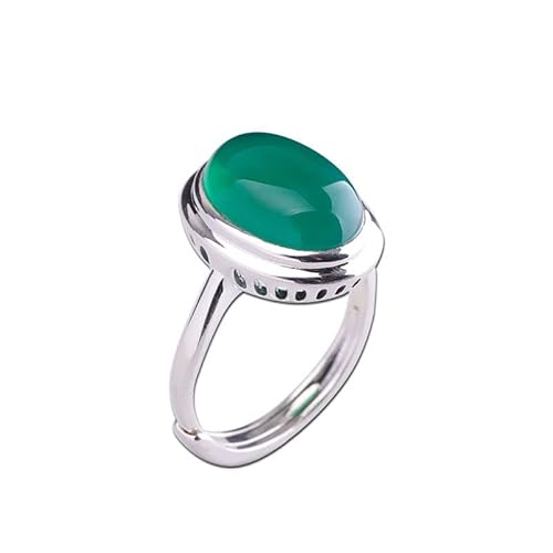 Bernice Funk Damen eingelegter Stein S925 Sterling Silber Vintage Offener Ring aus Achat Karneol Granatapfel Grün Bernice Funk Damen eingelegter Stein S925 Sterling Silber Vintage Offener Ring aus Achat Karneol Granatapfel Grün von Bernice Funk