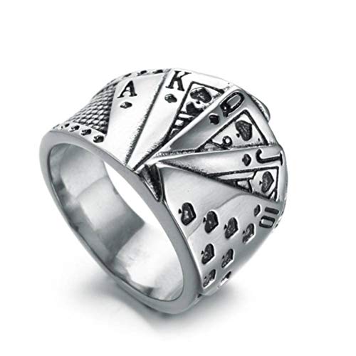 Bernice Funk Edelstahl Punk Ringe für Männer Edelstahl Schmuck Damen Herren Poker Ring Gerade Drahtnummer Titan Stahl Ring Mode Schmuck Bernice Funk Edelstahl Punk Ringe für Männer Edelstahl Schmuck Damen Herren Poker Ring Gerade Drahtnummer Titan Stahl Ring Mode Schmuck von Bernice Funk
