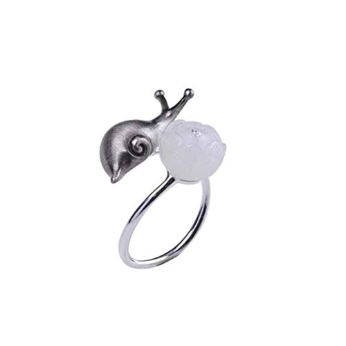 Bernice Funk Schmuck Ring Chinesischer Stil S925 Schmuck Schmuck Ring aus reinem Thai Silber Weiblich Lotus Nephrit Schnecke Ring Öffnungsdesign Nephrit Bernice Funk Schmuck Ring Chinesischer Stil S925 Schmuck Schmuck Ring aus reinem Thai Silber Weiblich Lotus Nephrit Schnecke Ring Öffnungsdesign Nephrit von Bernice Funk