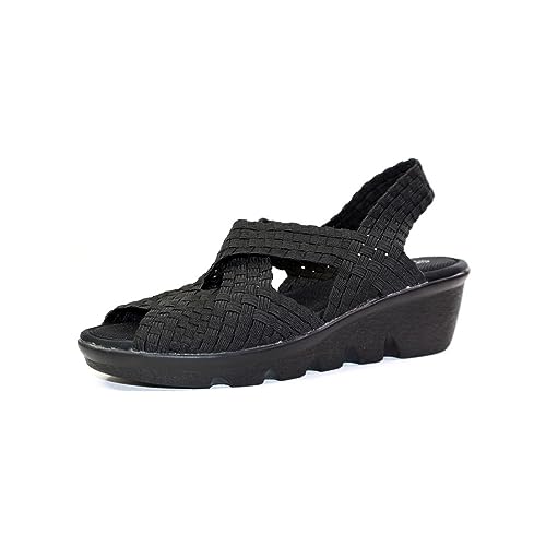 Bernie Mev Lihi Brighten Damen-Keilsandalen (Black, eu_footwear_size_system, adult, women, numeric, medium, numeric_40) von Bernie Mev