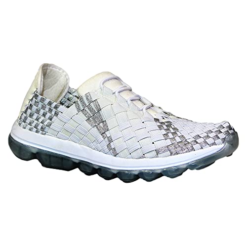 Bernie Mev Victoria Gummies Damen Mode Turnschuhe (White Silver Metallic, EU Schuhgrößensystem, Erwachsene, Damen, Numerisch, M, 40) von Bernie Mev