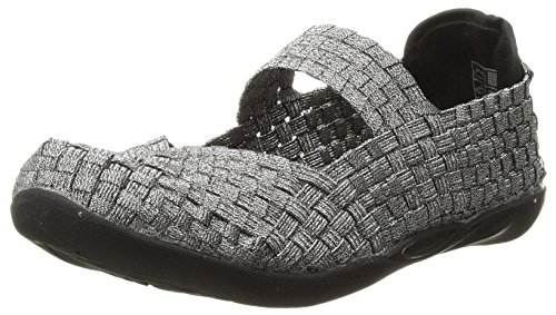 Bernie Mev Women's Cuddly Mary Jane Flat, Pewter, 37 EU/6.5-7 M US von Bernie Mev