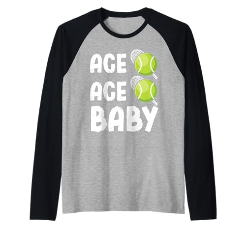 Ace Ace Baby Tennis Spruch Raglan von Bernie's Tennis Gift Idea For A Girl
