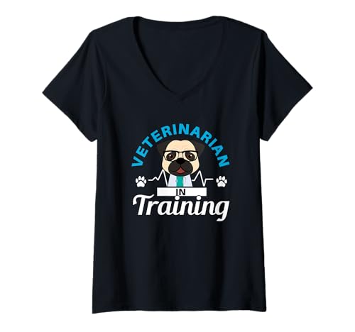 Damen Tierarzt In Ausbildung Tierarzt Zukunft Tierarzt Job T-Shirt mit V-Ausschnitt Damen Tierarzt In Ausbildung Tierarzt Zukunft Tierarzt Job T-Shirt mit V-Ausschnitt von BernieDesigns Future Veterinarian Animal Doctor