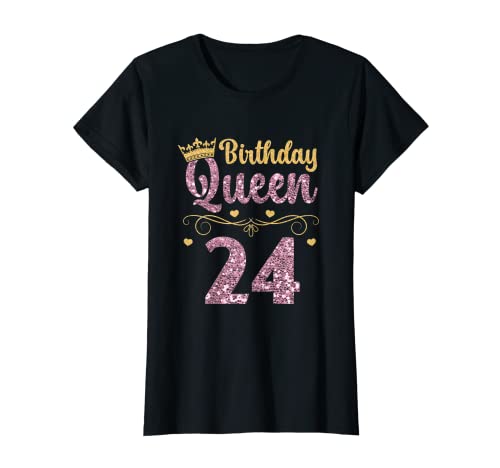 Damen 24. Queen Birthday 24 Years Twenty-Four T-Shirt von BerniesDesigns Queen Birthday Geburtstag